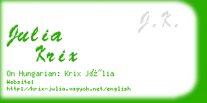 julia krix business card